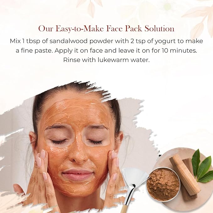 100% Natural Sandalwood Powder | () Chandan Powder Face Pack 3.5 Oz