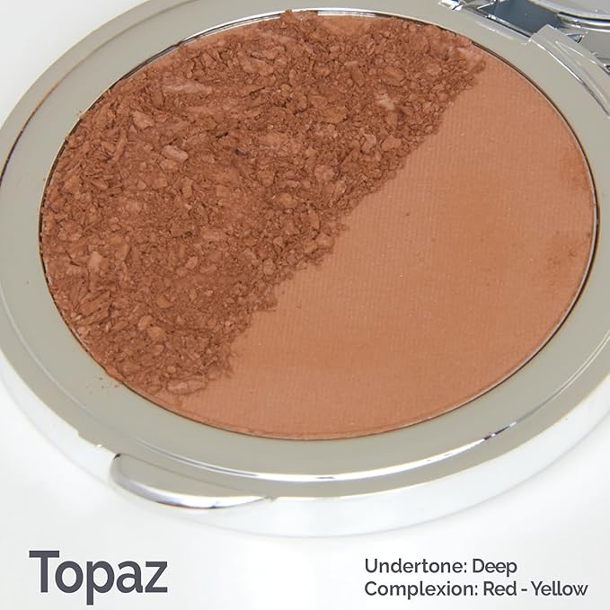 La Bella Donna Compressed Mineral Foundation, Pressed Powder Coverage (Topaz)