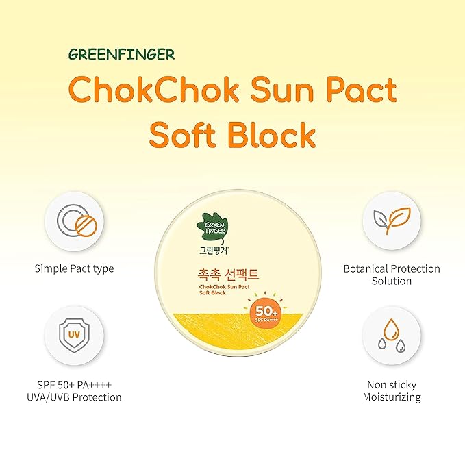 [Green finger] ChokChok Sun Pact Soft Block SPF50+ PA++++ (16g + Refill 16g)