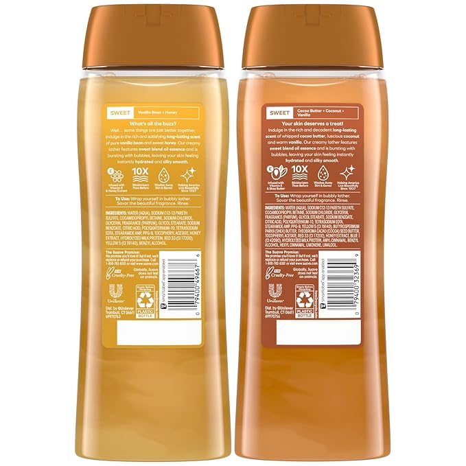 Suave Body Wash Variety 2-Pack, Milk 18 Oz