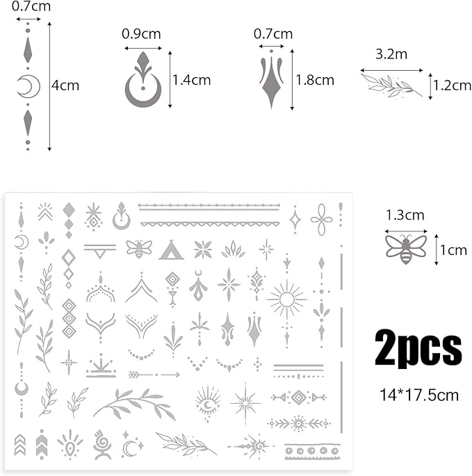 2sheets semi permanent tattoo temporary