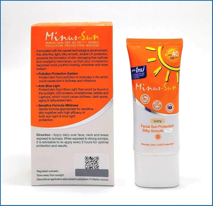 (New Formula x 1 Ounces) Facial Sun Protection Silky Smooth Plus with Broad Spectrum UVA1 UVA2 and UVB Protection