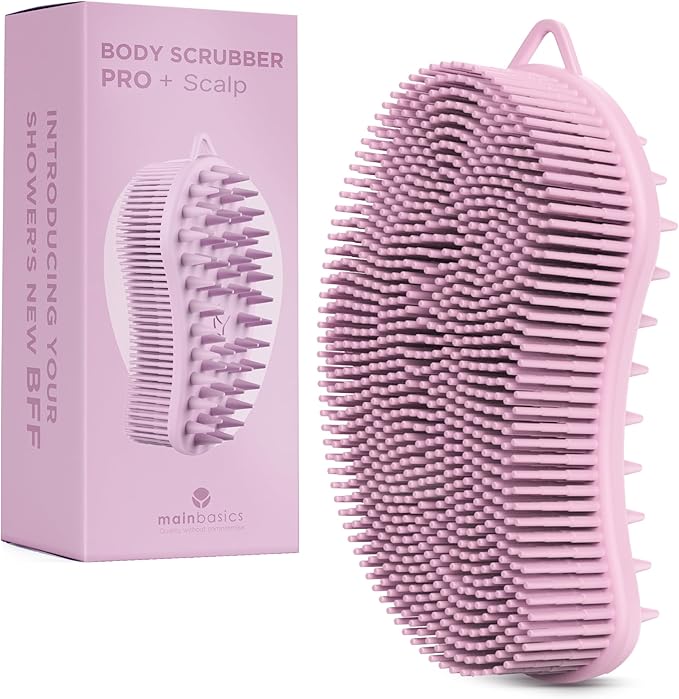 Mainbasics exfoliating silicone body scrubber