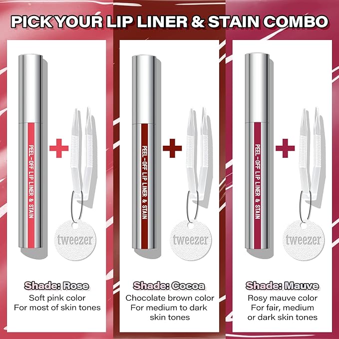 Cilrofelr Peel Off Lip Liner Stain, Long Wear Lip