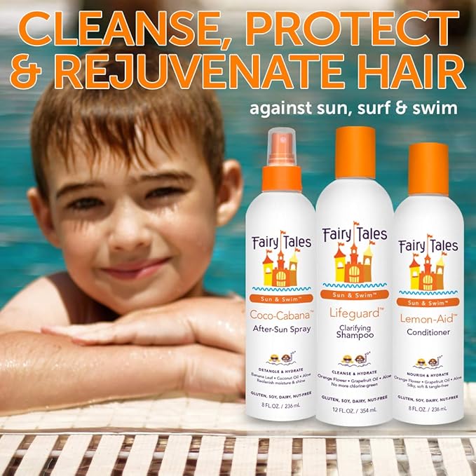 Fairy Tales Swimmer Conditioner for Kids - 32 oz | Made with Natural Ingredients in the USA | Replenish and Restore from Chlorine and Salt Damage | No Parabens, Sulfates, or Synthetic Dyes