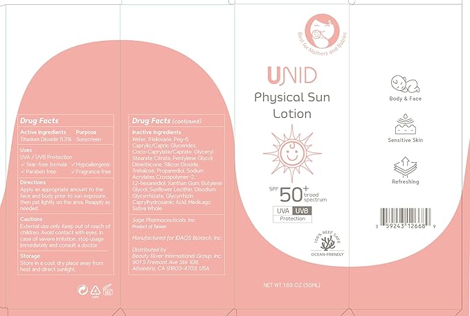 Physical Sun Lotion (50ml), Natural