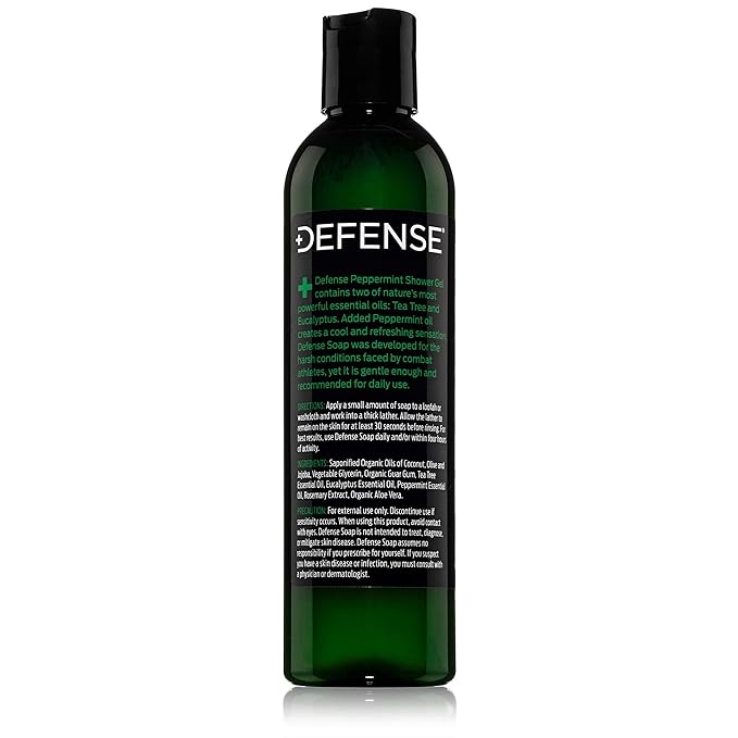 Defense Soap Organic Peppermint Body Wash 8 oz