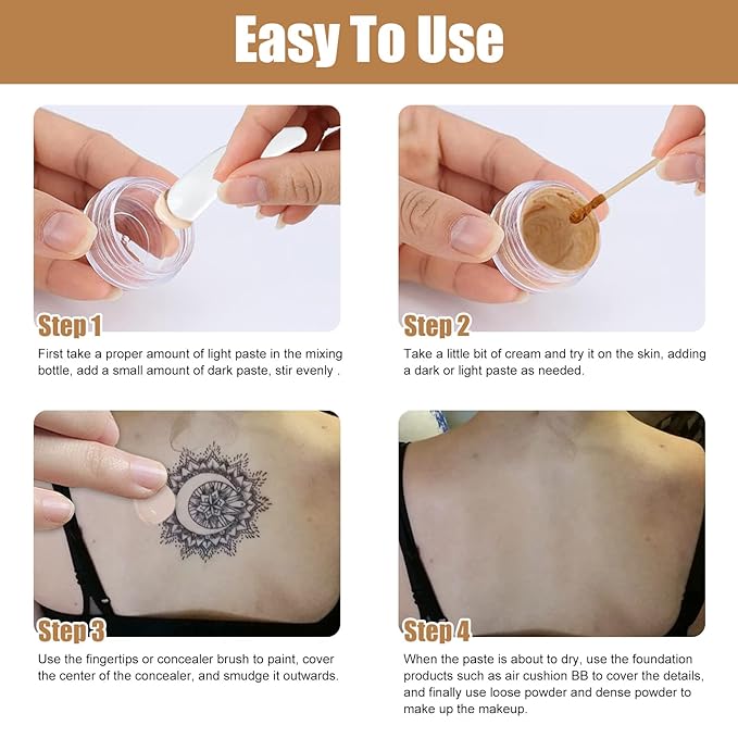 Tattoo Cover Up Makeup Waterproof, Tattoo Concealer,for-Tattoos-Scars-and-Other-Blemishes- 20 of 2)