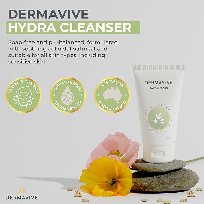 Gentle Facial Cleanser for Women & Men (4.05 oz) Deep Cleansing Hydra Cleanser Face Wash for Dry Skin, All Skin Types | Refreshing Non-Irritating Hydrating Facial Wash Daily Face Cleanser