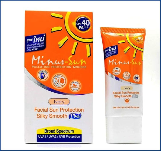 (New Formula x 1 Ounces) Facial Sun Protection Silky Smooth Plus with Broad Spectrum UVA1 UVA2 and UVB Protection