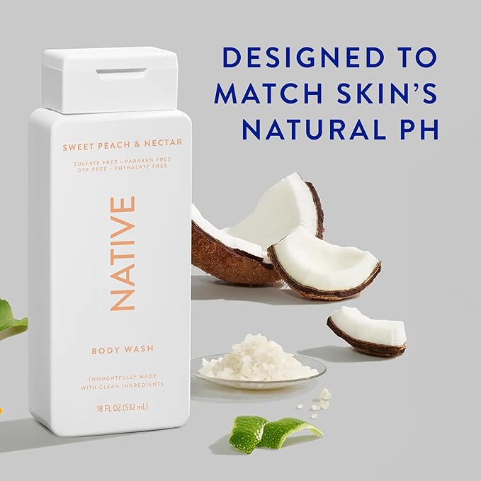 Native Body Wash Contains Naturally Derived 18 oz