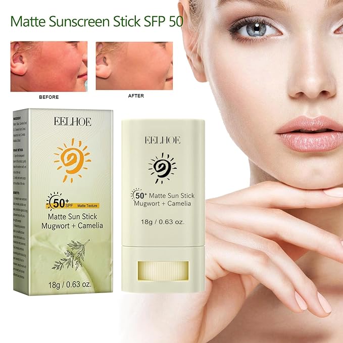 Sun Stick, Matte Sunscreen Stick, Face Sunscreen SPF 50, Body Sunscreen Stick, Travel Size Sunscreen For Women - 0.63 oz