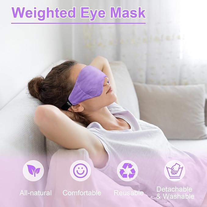 Weighted eye mask for sleeping,