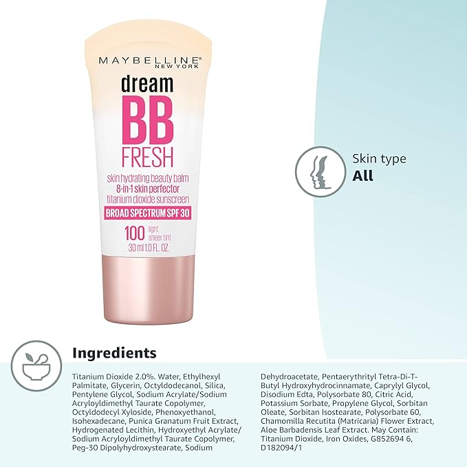 Maybelline Dream Fresh Skin Hydrating BB cream, 8-in-1 Fl Oz