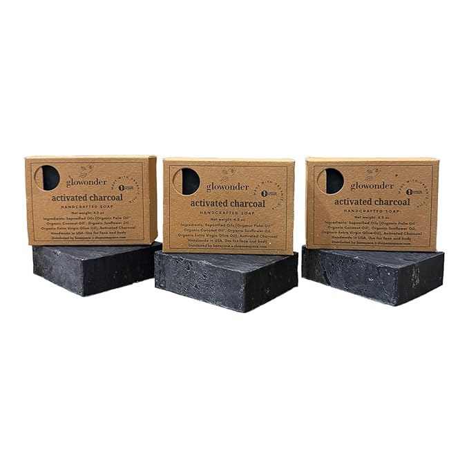 3 Pack Activated Charcoal Handmade Organic 13.5 oz