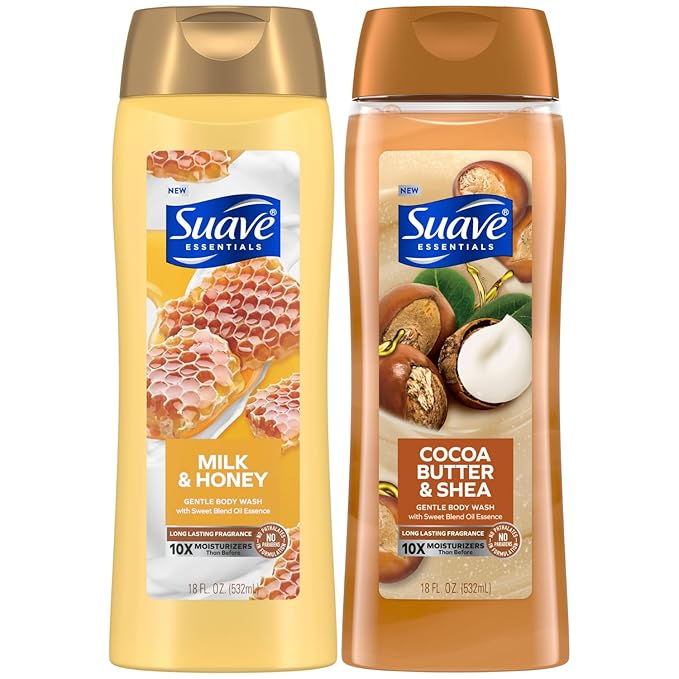 Suave Body Wash Variety 2-Pack, Milk 18 Oz