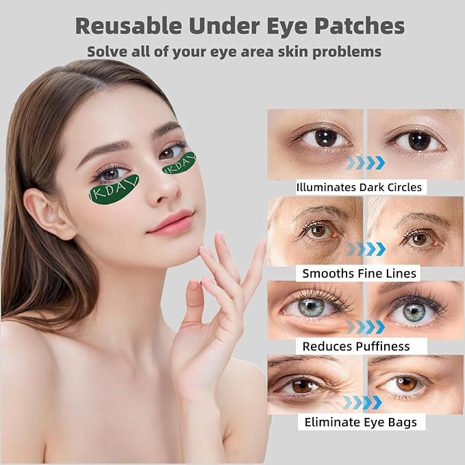 Silicone eye patches reusable under