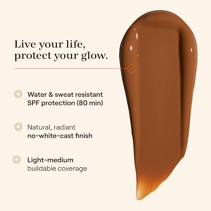 Live Tinted Hueguard Skin Tint SPF 50 - Tinted Mineral Sunscreen with Light-Medium Buildable Coverage With a Hydrating and Radiant Finish - Water and Sweat Resistant, 1.35 fl oz - Shade 04