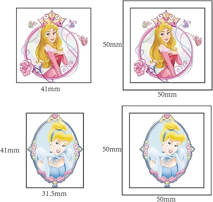 40pcs princess temporary tattoos for