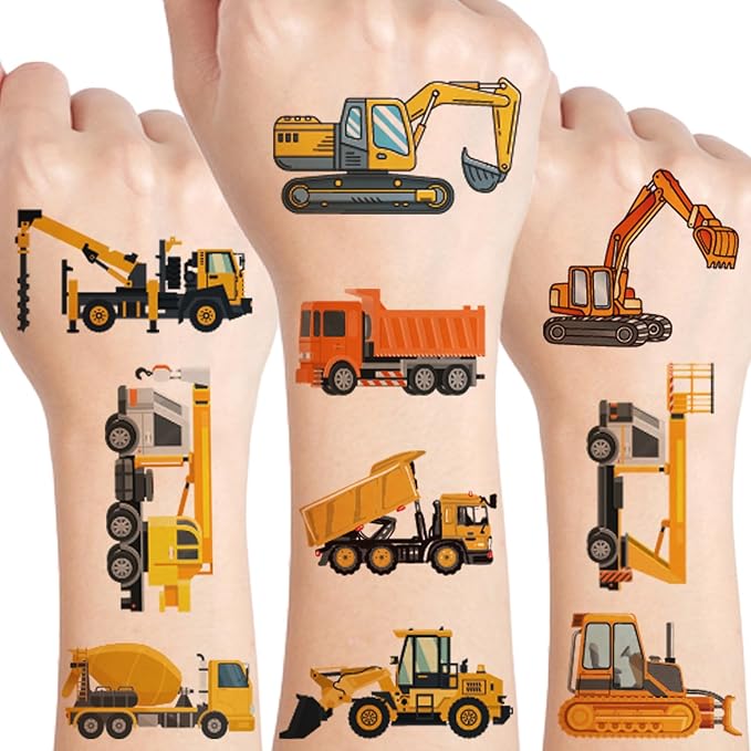 Cars and trucks temporary tattoo