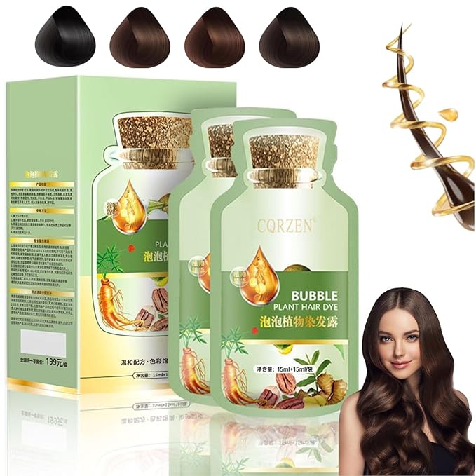 Bubble Hair Dye Shampoo,Natural Plant