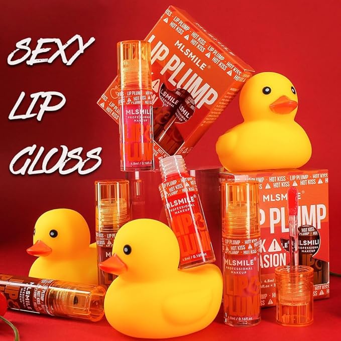 3 Colors Duck Lip Plumper Gloss, Glitter Shine Lip