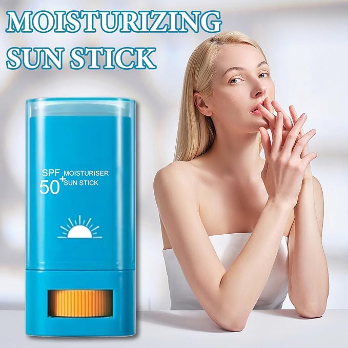 Sunscreen Stick SPF 50+,Face Sunscreen for All Skin Types,Water Resistant & Lightweight,Effective UV Protection Long Lasting Moisturizing Sun Stick