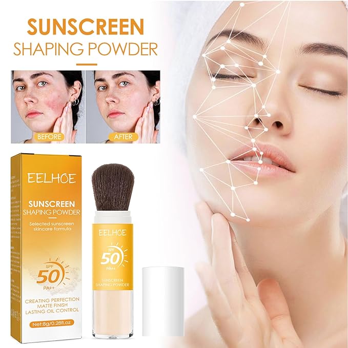 2Pcs Setting Powder, SPF 50,Translucent,Matte Finish Oil Control,Breathable,Lightweight,Mineral