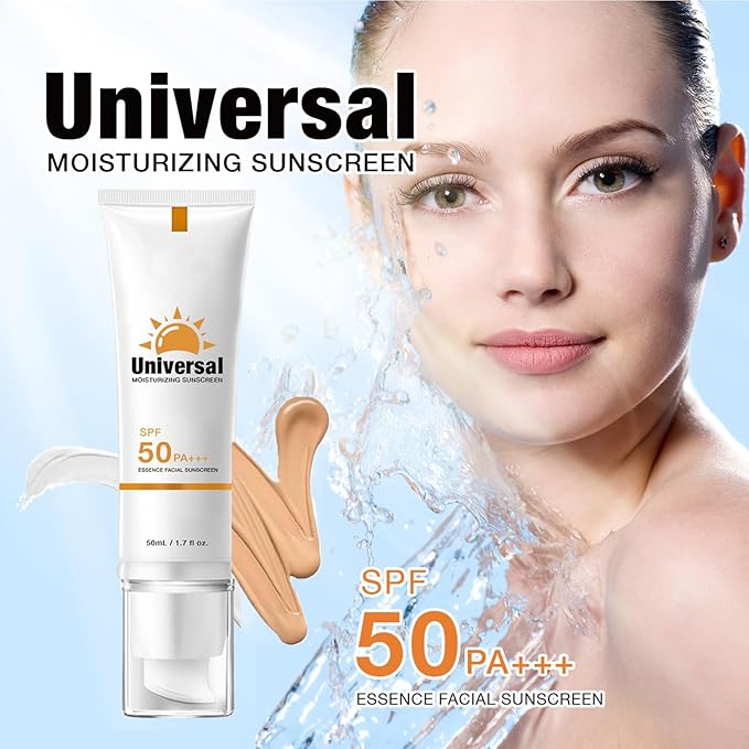 Tinted Sunscreen for Face SPF 50, Hydrating Sun Essence Face Sunscreen, Korean SPF 50+ PA++++ No White Cast, Hydrating, Moisturizing, UV Defense, Travel Size