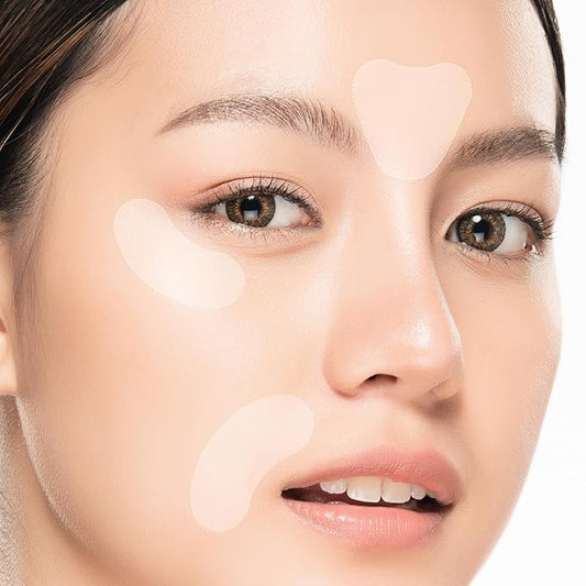 Anti-Wrinkle Patch with Hydrolyzed Collagen, Forehead & Eye & Smile Line Wrinkle Patches, Anti-Wrinkle Tape, K-Beauty Overnight Under Eye Patches, Korean Skincare, 5ea (10patches X 5)