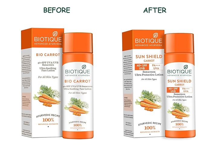 Biotique Face & Body Sun Lotion SPF 40 - Carrot 120ml