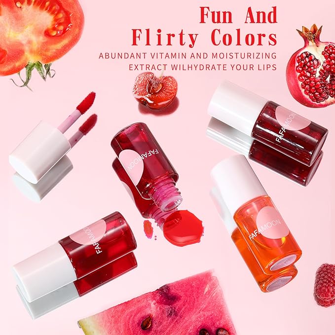 4PCS Lip Tint Stain Set,Mini Liquid Water Tint,Korean Lip