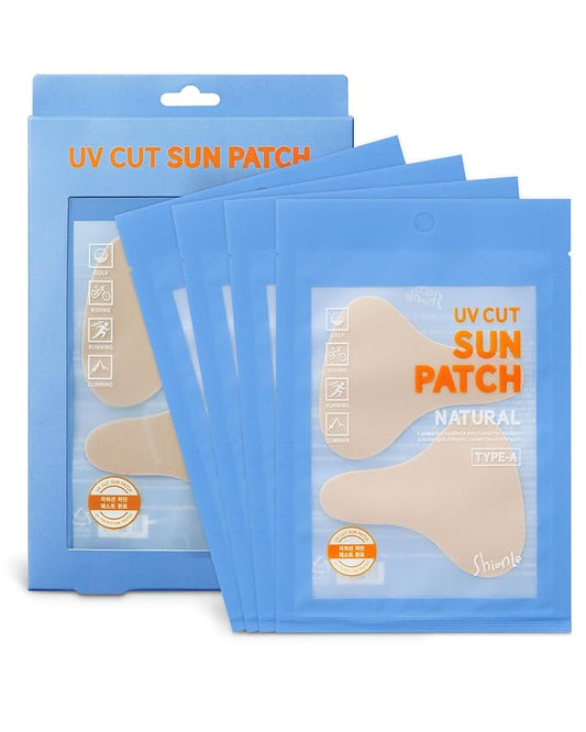 SHIONLE 4 Pack Sun Protection Under Eye & Cheek Patch for Golf & Outdoor Sports Activities Sunblock Shield Suncreen Tape Facial Sticker UV Block Sheet with Moisturizer All Skin Type (Type-A)