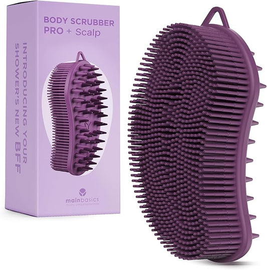 Mainbasics exfoliating silicone body scrubber