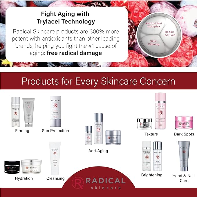 Radical Skincare Skin Perfecting Screen SPF 30 - Protects Against UVA/UVB Rays, Blurs Wrinkles, & Primes Makeup - For All Skin Types - Paraben & Cruelty Free - Clinically Proven (1.3 Fl Oz)