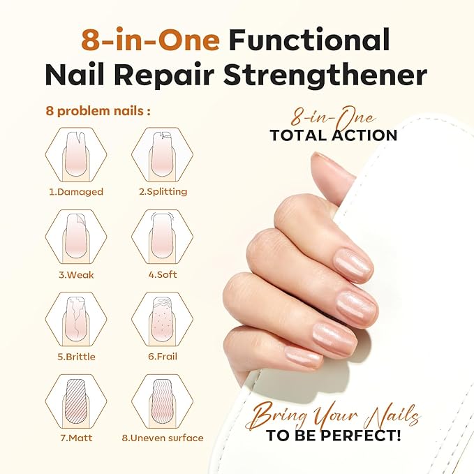 modelones Nail Strengthener, 8-in-One Nail