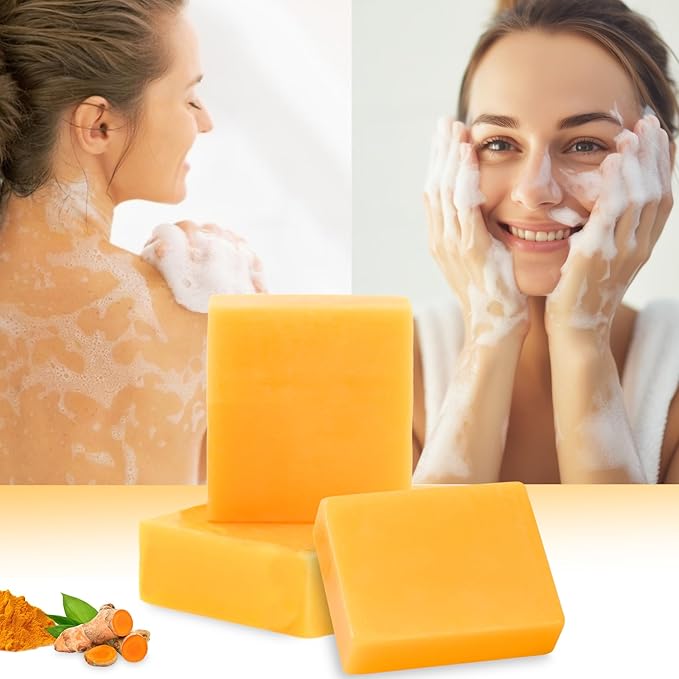 3Packs Turmeric Soap Bar, Organic Tumeric