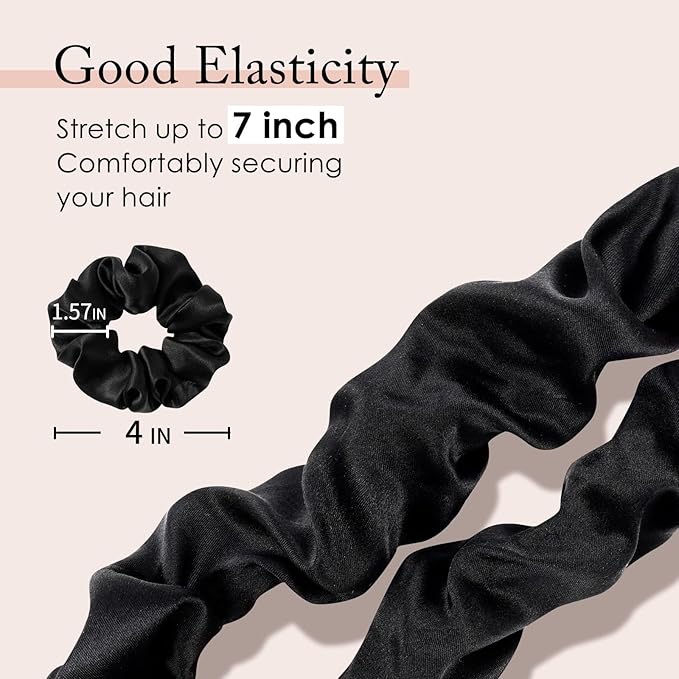 OLESILK 100% Mulberry Silk-Scrunchies for