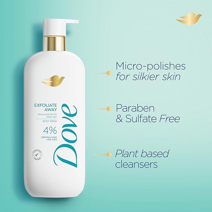 Dove Body Wash Exfoliate Away Micro-polishes 18.5 oz