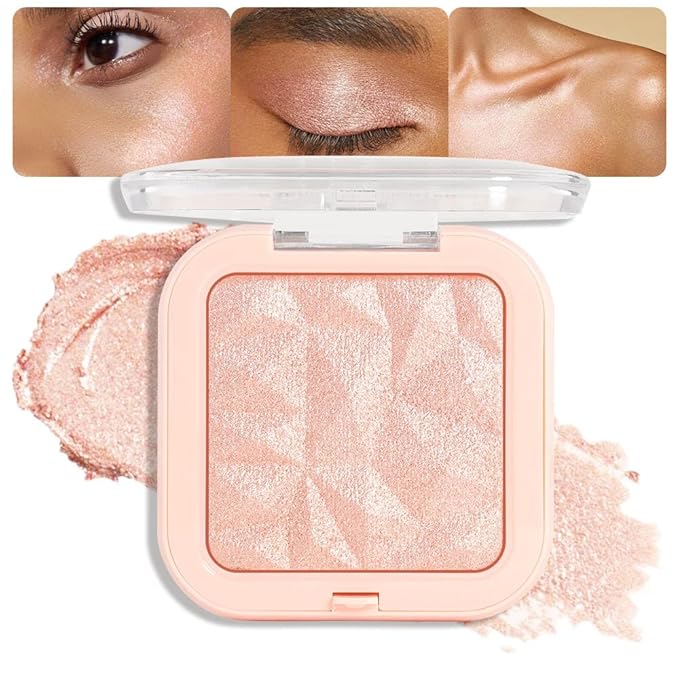 evpct Nude Pink Face Highlighter Makeup Shimmer Glitter