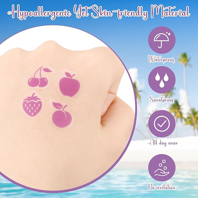 80 Pcs UV Stickers for Sunscreen, Sunscreen Stickers Reapply Reminder Know When to re-Apply Sunscreen, UV Detection Stickers Waterproof, Sunny UV Patches Reminder, SPF UV Spots for Kids