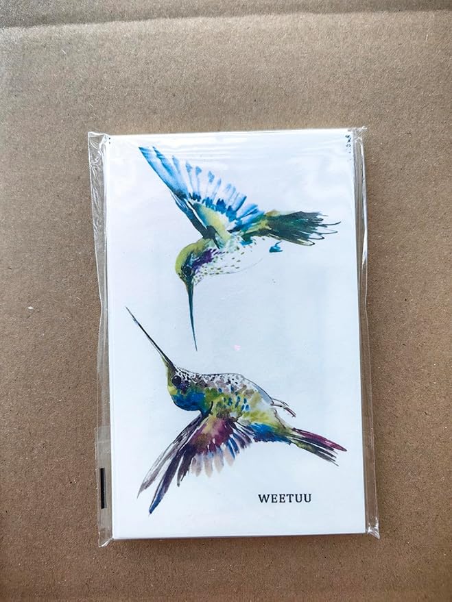 Weetuu 24 sheets hummingbird temporary