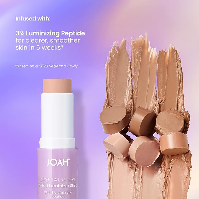 JOAH Crystal Glow Tinted Luminizer Stick, Multitasking Korean Warm Undertones