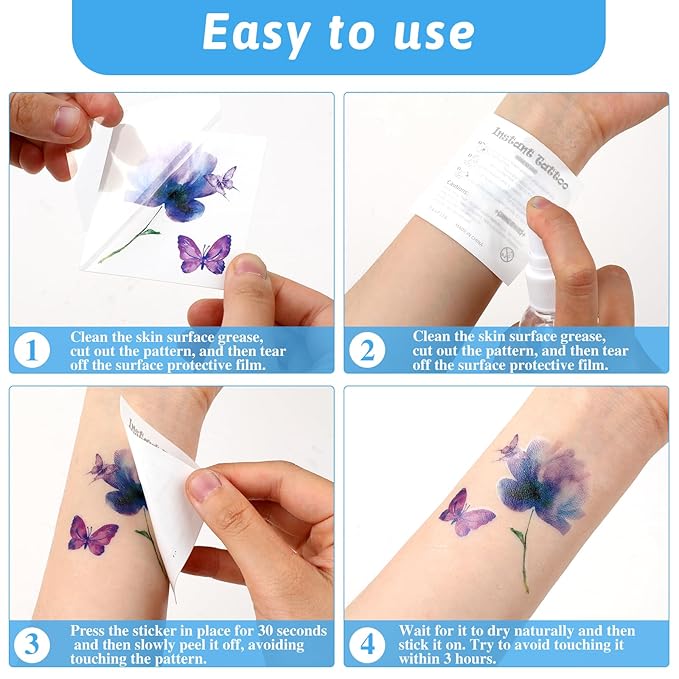 Temporary tattoo, 50 pcs 3d