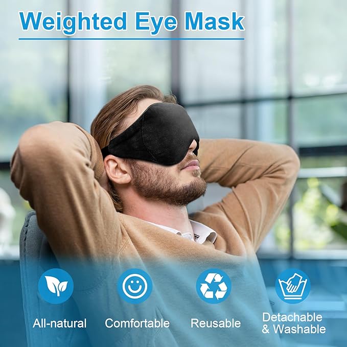 Weighted eye mask for sleeping,