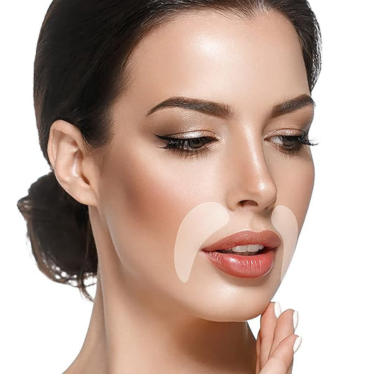 BLUMBODY Smile Line Patches – Face Wrinkle Patches for Fine Lines Around Mouth & between Eyes – Non-Silicone Anti-Wrinkle Facial Tape – Comfortable Overnight Use (90-Day Supply)