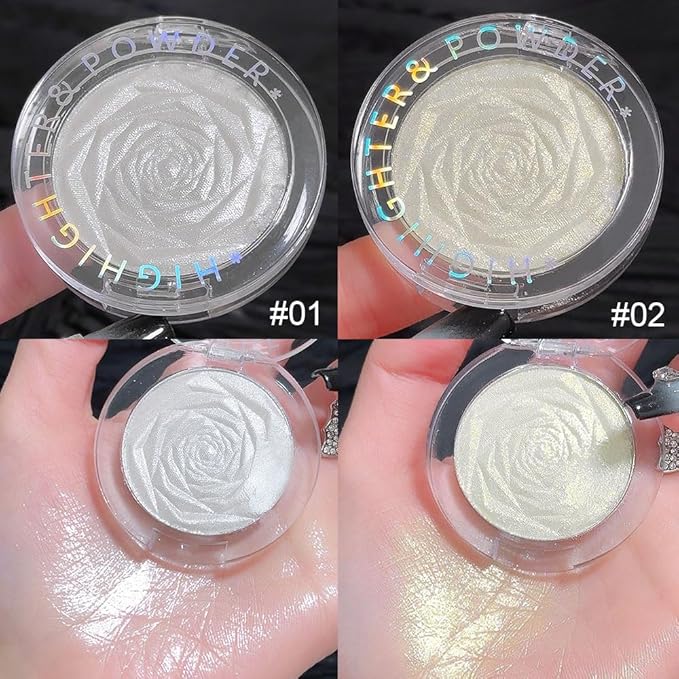 evpct Pearl White & Blonde Gold Face Highlighter