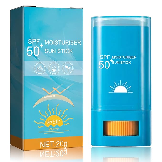 Sunscreen Stick SPF 50+,Face Sunscreen for All Skin Types,Water Resistant & Lightweight,Effective UV Protection Long Lasting Moisturizing Sun Stick