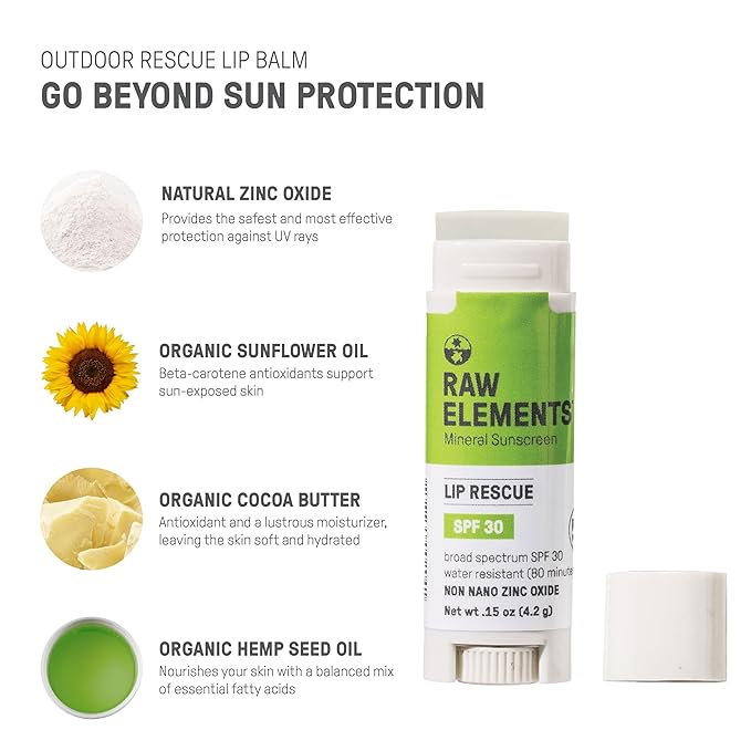 Raw Elements Organic Outdoor Sunscreen Lip