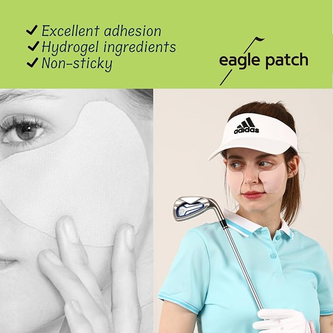 UV Protection Golf Patch (Beige, 12 PCS)- Hydrating Sunscreen Gel Facial Patches for Outdoor Activities, Skin Care Sunblock for Golfers